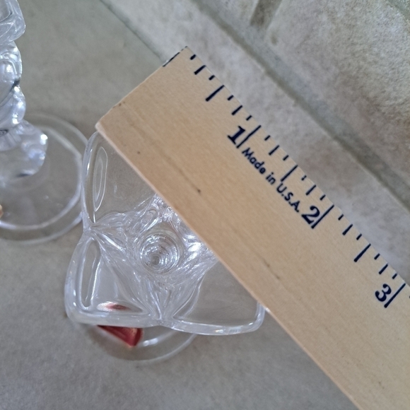 Vintage GORHAM Lead Crystal Tulip Candlestick Holders Pair 5.75" Tall Germany - Picture 6 of 6